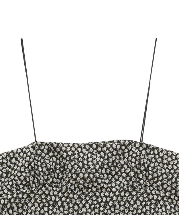 Green Parks ジャガードキャミワンピース Flower Black