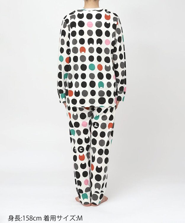 tsumori chisato SLEEP ツモリチサト パジャマ 綿100%(本体) 天竺素材 長袖 長ズボン レディース UDX598 /ワコール アイボリー