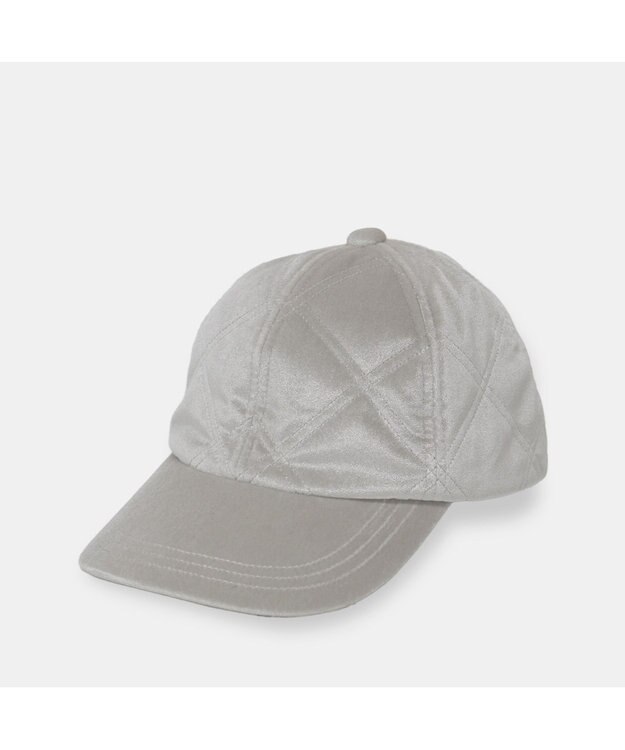 ATRENA 光電子糸ベロアキルティングキャップ グレージュ