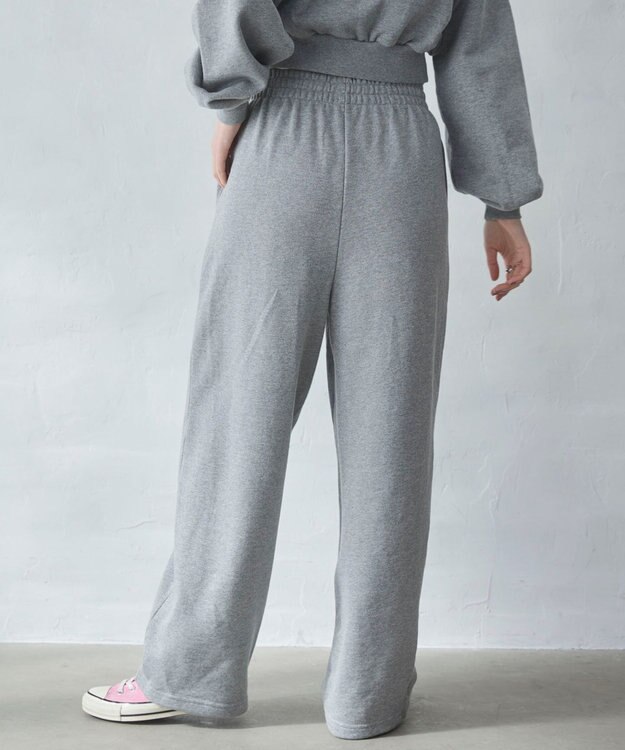 WEGO 【ウエストゴム/XSSMサイズ展開】スウェットワイドパンツ グレーその他