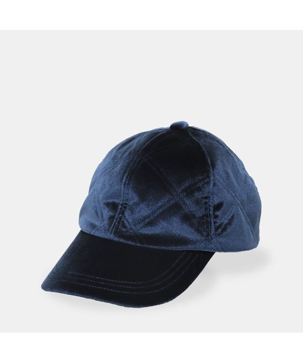 ATRENA 光電子糸ベロアキルティングキャップ ネイビー