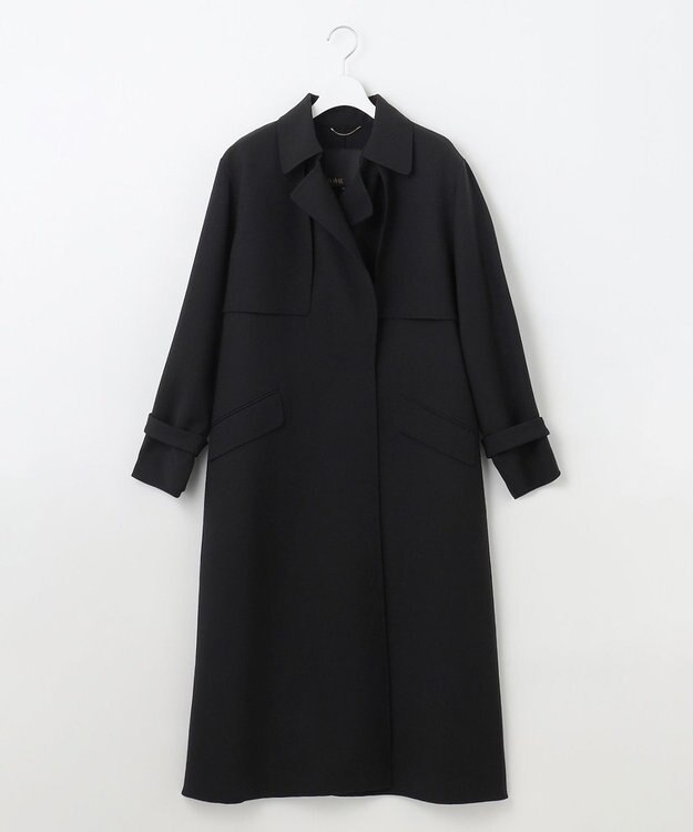 自由区 S 【カタログ掲載・Premium Collection】ウーステッドリバー トレンチコート ブラック系