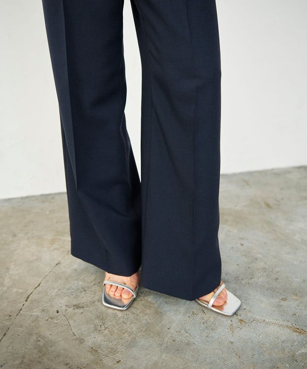 GRACE CONTINENTAL タックワイドパンツ ネイビー