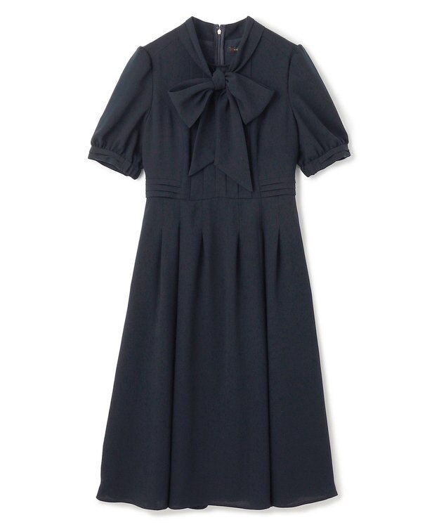 TOCCA 【WEB限定・洗える・消臭】RIBBON ROSETTE HALF ドレス ネイビー系