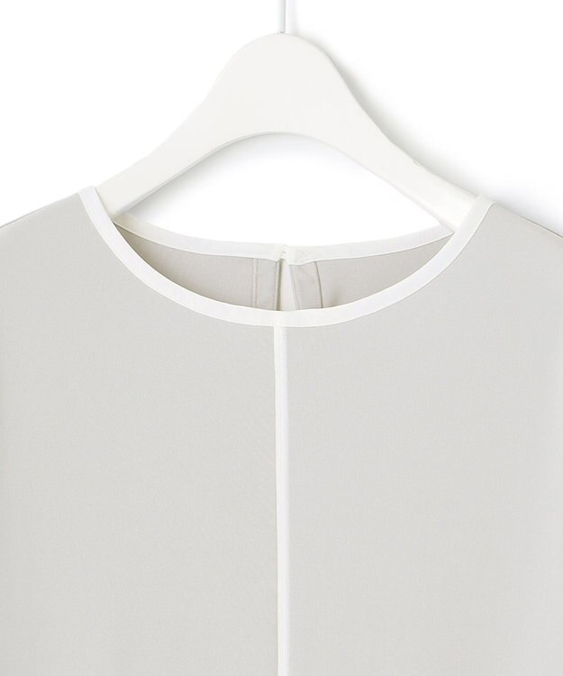 ICB 【洗える】 ジョーゼットスムース カットソー ライトグレー系