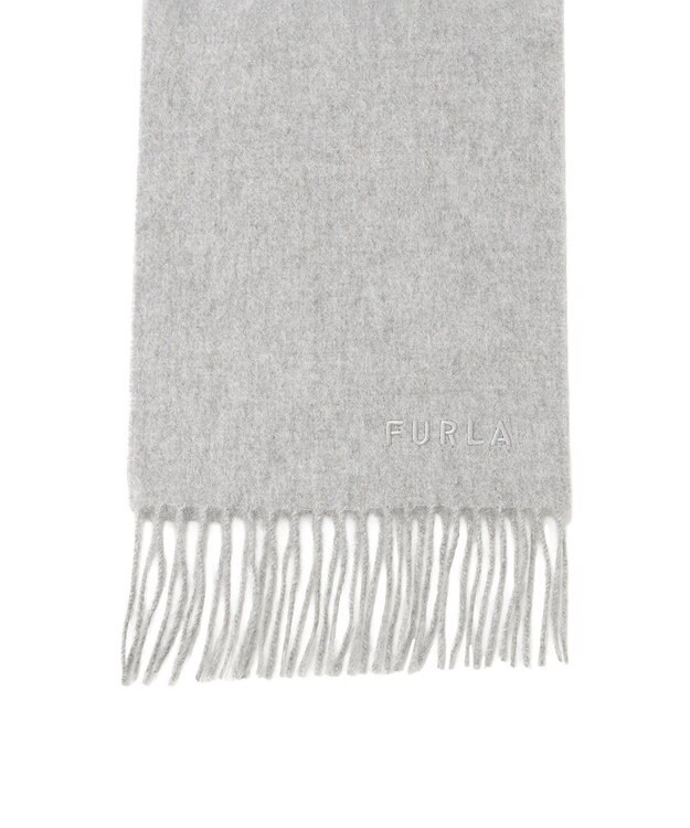 MOONBAT FURLA(フルラ）カシミヤ100％ 無地 プチマフラー グレー