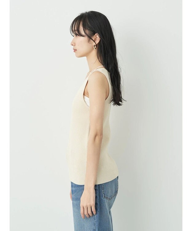 earth music&ecology レイヤリングニットタンクトップ Ivory