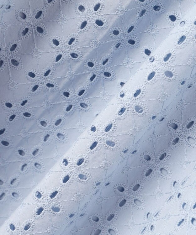 組曲 S 【WEB限定】エンブロイダリーレース フレアスカート サックスブルー系