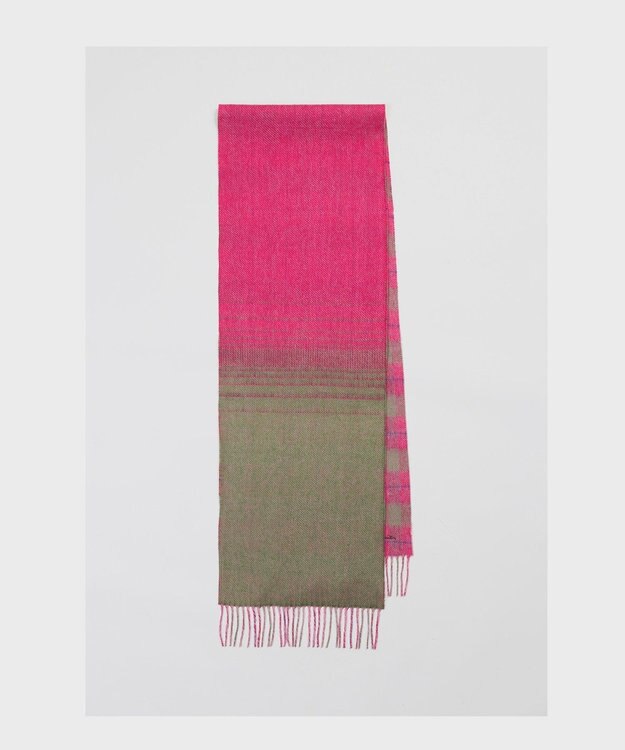 Paul Smith オンブレ リバーシブル チェック マフラー ピンク