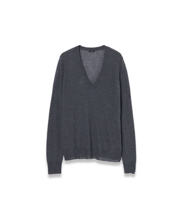 JOSEPH 【洗える】キャッシュエアー　Vネックニット Smoke