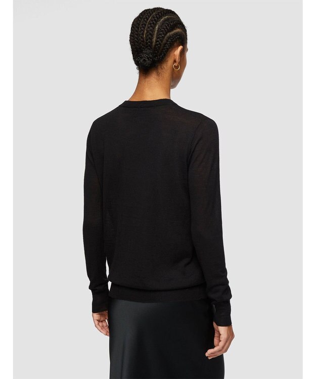 JOSEPH 【FOUNDATIONS】【洗える】キャッシュエアー　ラウンドネックニット Black