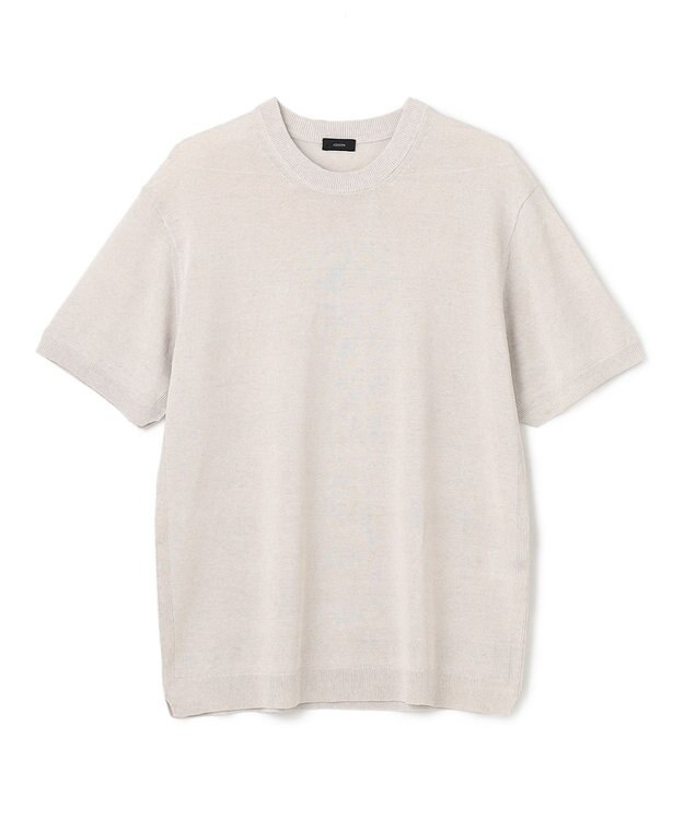 JOSEPH HOMME リネンナイロンプレーン　半袖クルーネックニット ホワイト系