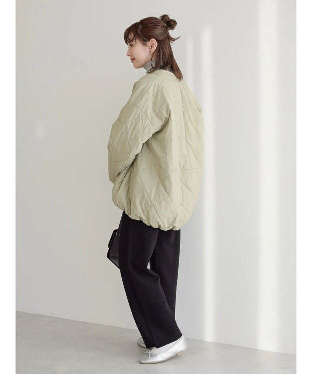 AMERICAN HOLIC キルポカスクエアステッチキルトコート Beige