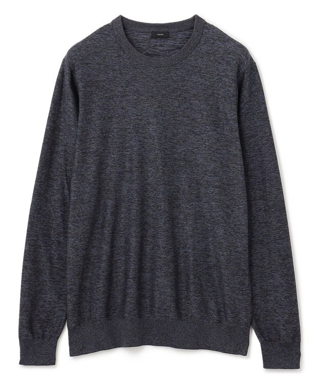 JOSEPH HOMME ナイロンムリネメランジ　クルーネックニット ネイビー系