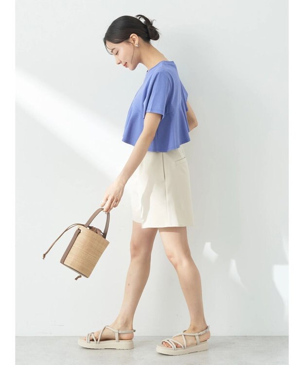 earth music&ecology フロントフリルプルオーバー Blue