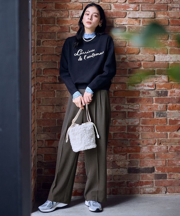 ANY 刺繍ロゴニット ネイビー