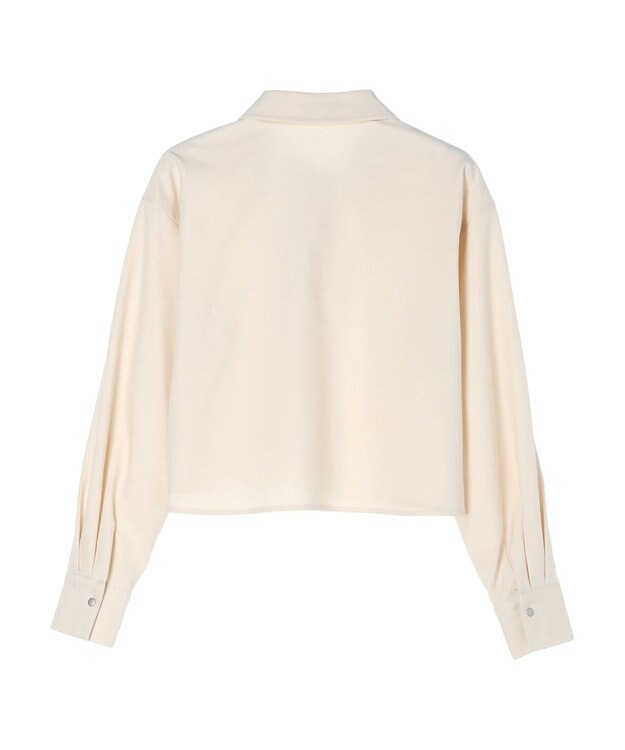 earth music&ecology ジップショートシャツ Light Gray