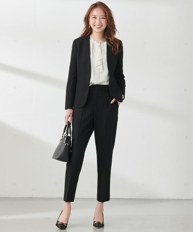 ANY SIS 【保温性あり/洗える】サーモ 2WAY ストレッチ ジャケット ブラック