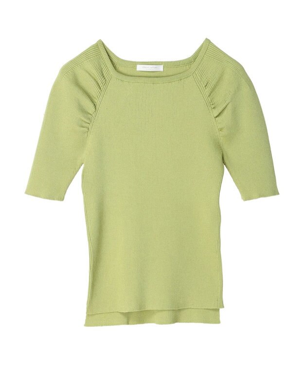 Green Parks 袖ギャザーラグランニットプルオーバー Green