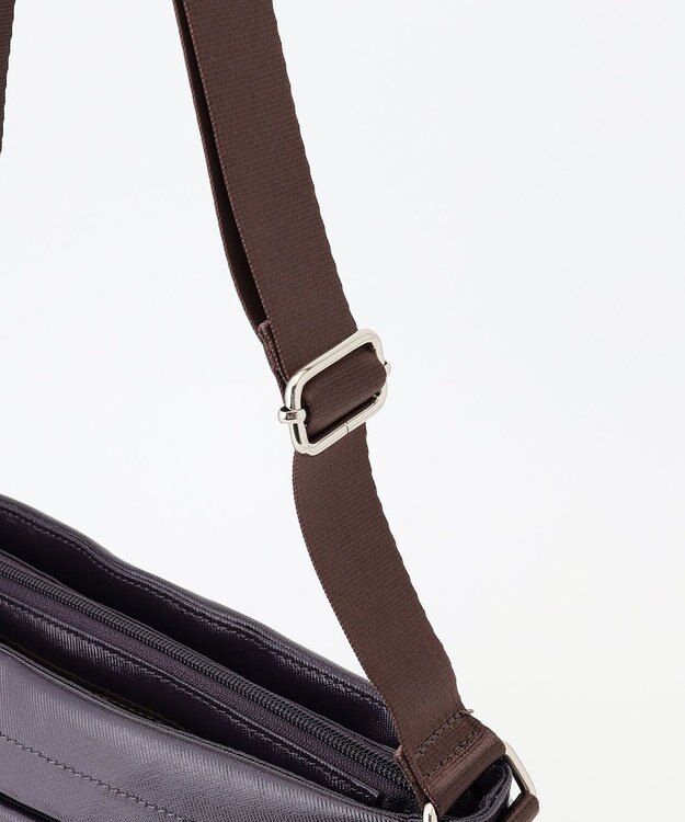 LA BAGAGERIE コーティングキャンバス ショルダーバッグ パープル