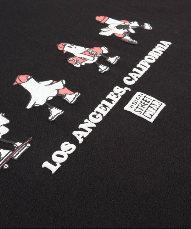 WEGO 【ユニセックス着用ITEM/MLサイズ展開】別注VISIONゴーストスケーターグラフィックT（SS） ブラック