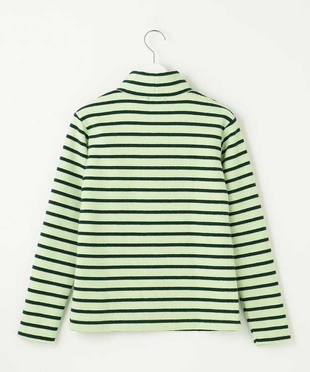 23区GOLF 【WOMEN】リングヤーン ボーダーモックネックシャツ ライトグリーン系1