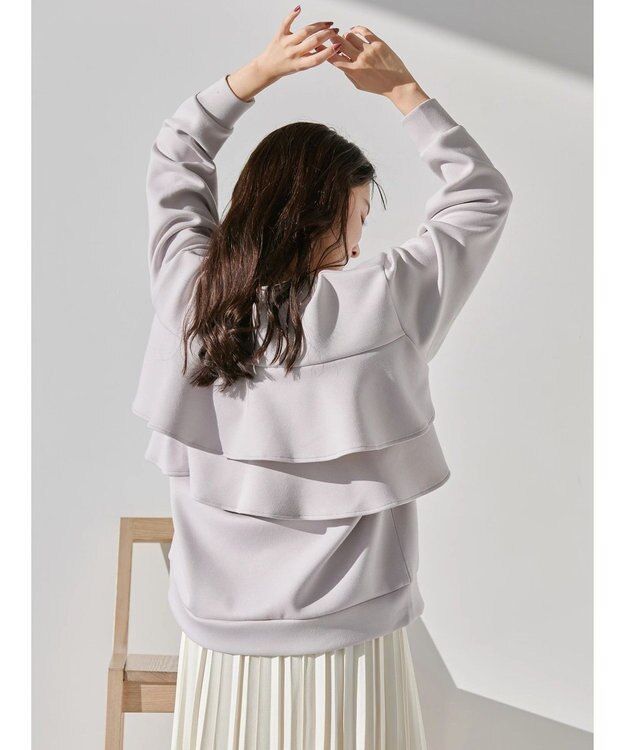 AMERICAN HOLIC バックフリルポンチプルオーバー Gray Beige