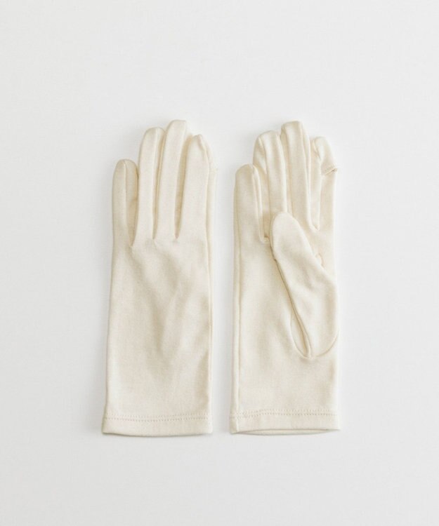 ORuKuBET pure organic cotton gloves 【 UVカット・タッチパネル対応・オーガニックコットン・日本製 】 アイボリー