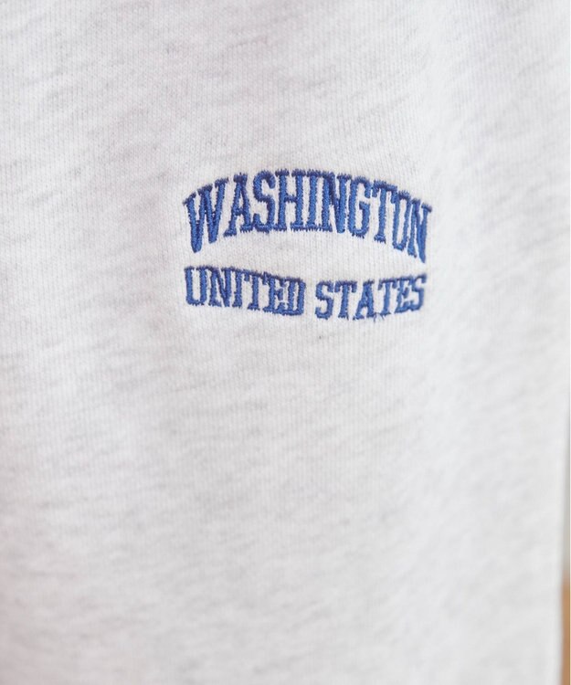 WEGO 【ANGIE VINTAGE】ワンポイント刺繍 裏毛 スウェットパンツ ライトグレー