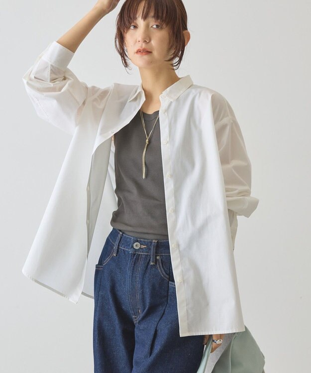 AMERICAN HOLIC 【花粉防止】【イージーケア】ベーシックシャツ Off White