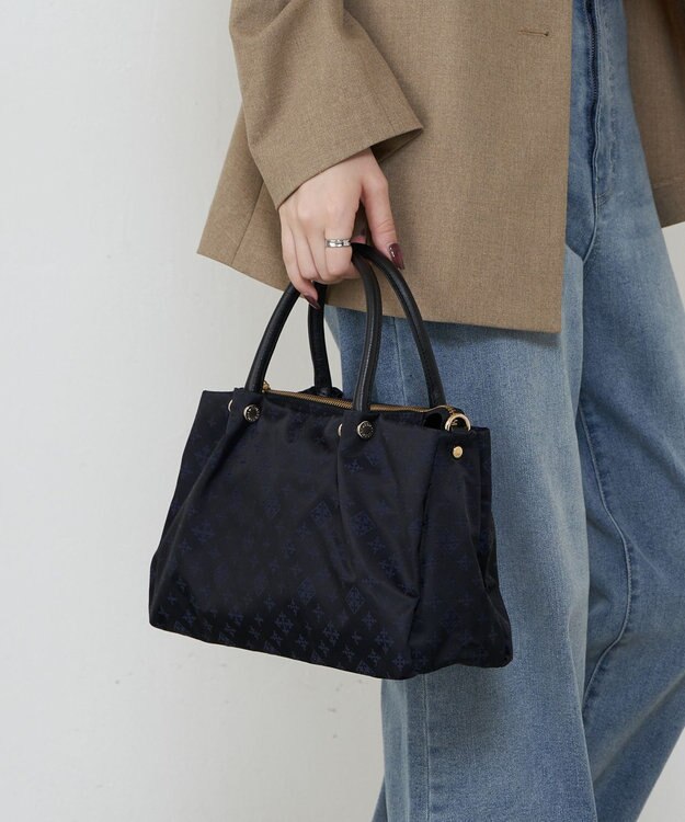 russet ナイロン三層2WAYミニトートバッグ(CE-1580) Black/Navy