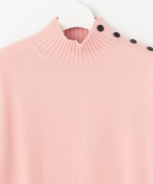 J.PRESS LADIES 【洗える】WOOL BLEND AIR ハイネック ニット ピンク系