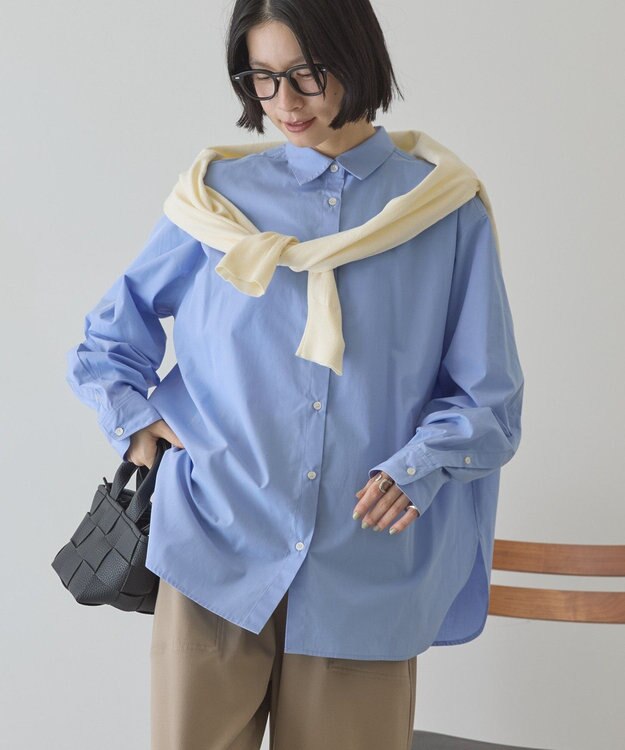 AMERICAN HOLIC 【花粉防止】【イージーケア】ベーシックシャツ Sax