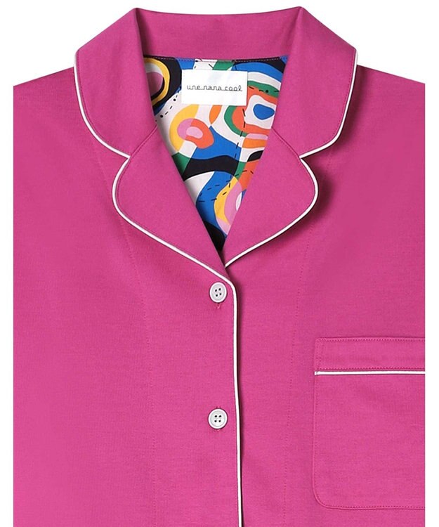 une nana cool 【綿100%】40/2コーマ天竺シルケットパジャマ MADE WITH LIBERTY FABRIC マジェンタ