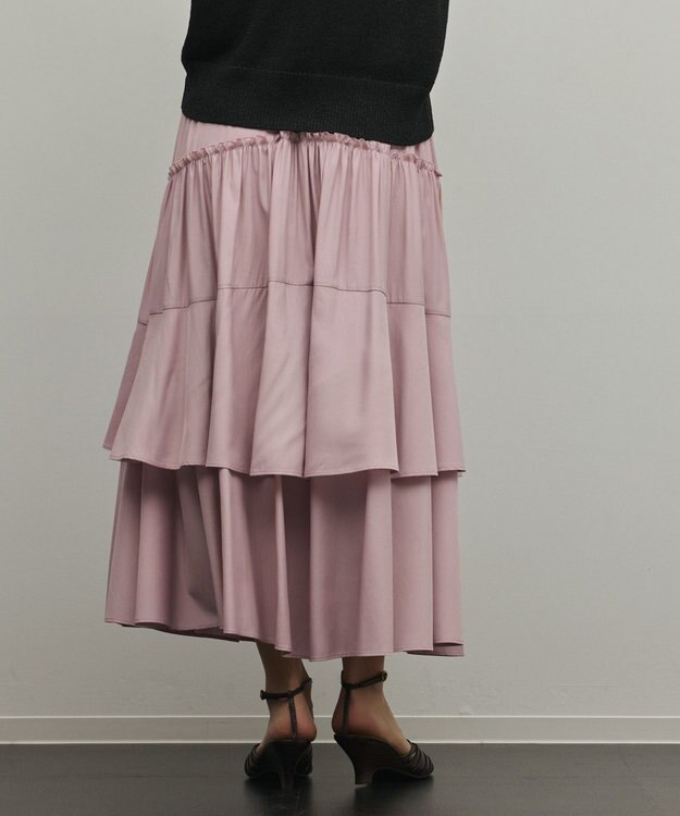 GRACE CONTINENTAL ロングティアードスカート ピンク