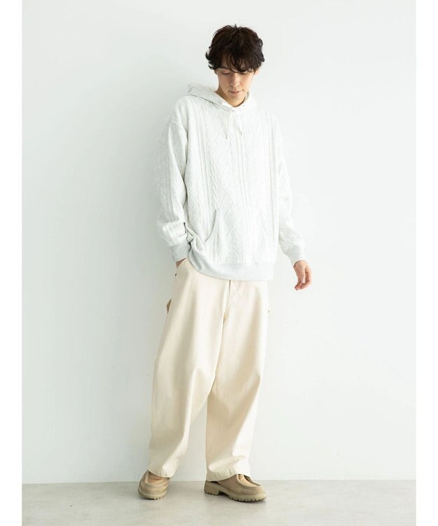 CRAFT STANDARD BOUTIQUE ケーブル柄カットパーカー2 Oatmeal