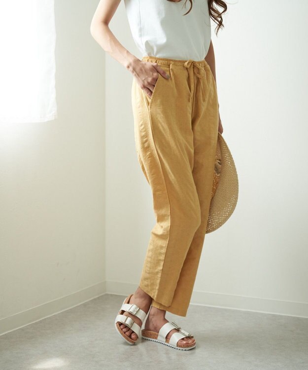 OP／FILA 【OP】ジャガード織ロングパンツ イエロー