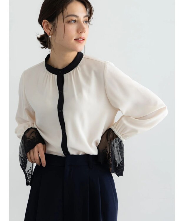 Te chichi 【セレモニーアイテム】レースカフスブラウス ベージュ