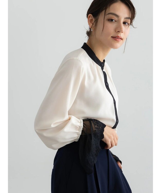 Te chichi 【セレモニーアイテム】レースカフスブラウス ベージュ