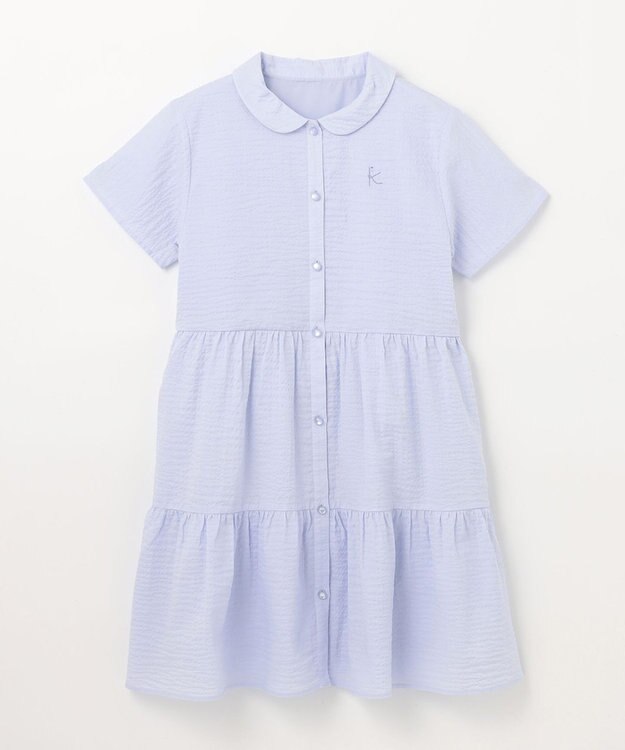 組曲 KIDS 【150-160㎝】ミラクルウェーブチュニック ワンピース アイリス系