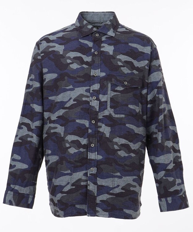 JOSEPH ABBOUD MOUNTAIN 【UNISEX】JOEコットンカモフラージュ シャツ ネイビー系7