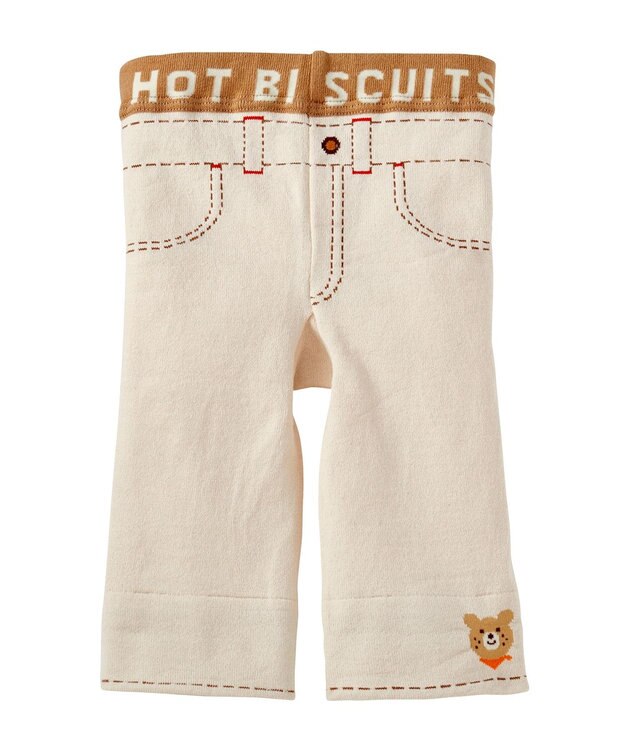 MIKI HOUSE HOT BISCUITS 【70-100cm】 8分丈スパッツ 白