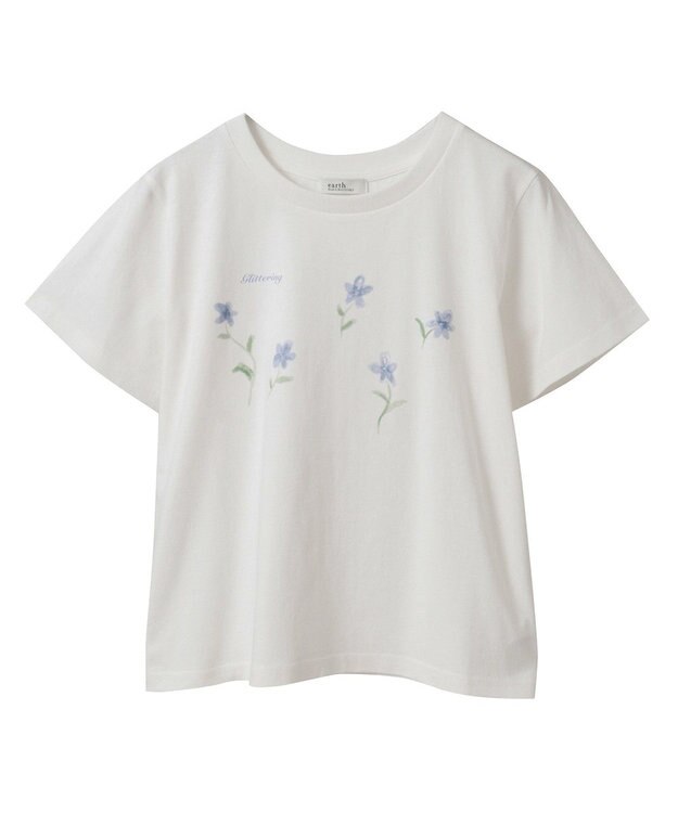 earth music&ecology アソートロマンティックグラフィックＴ Off White