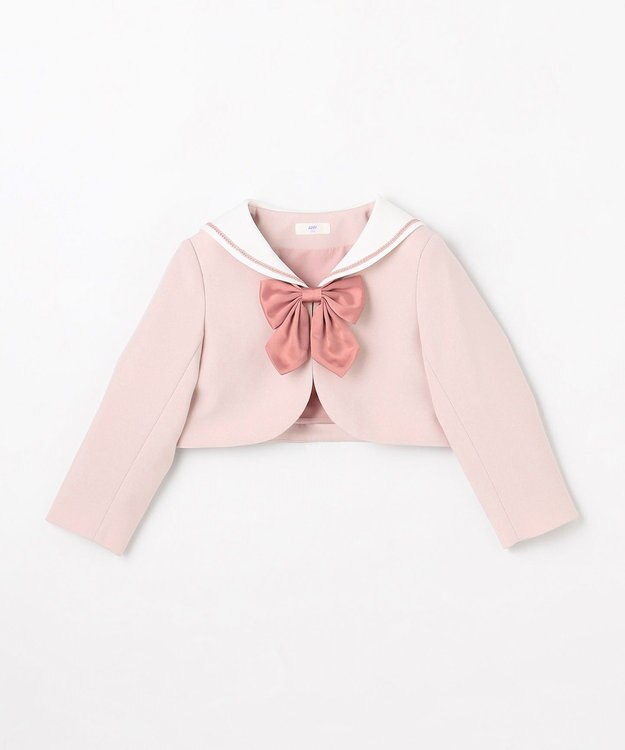 ANY KIDS 【2点セット】セーラージャケット+チェックワンピース ピンクベージュ