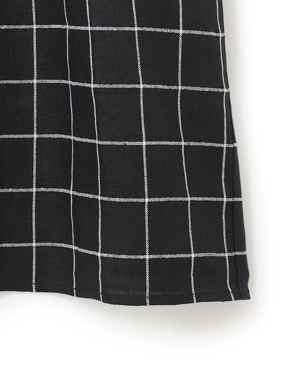 J.PRESS YORK STREET 【WOMEN】リネンライクイージーフィット ワンピース ブラック系3