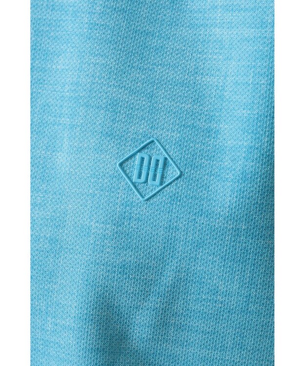 DAKS DAKS GOLF DDロゴ メッシュデニムプリント ポロシャツ ブルー