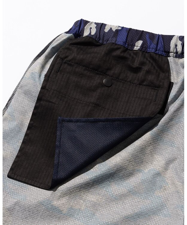 JOSEPH ABBOUD MOUNTAIN 【CREA掲載・ストレッチ/軽量/撥水】 エンボスカモフラージュ ショーツ ネイビー系6