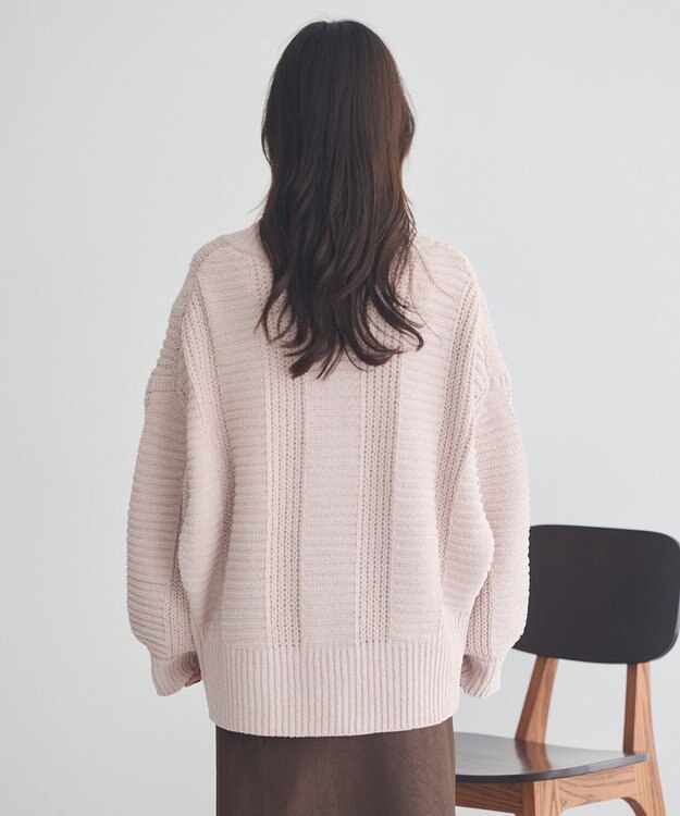 earth music&ecology マットモールカーディガン Pink