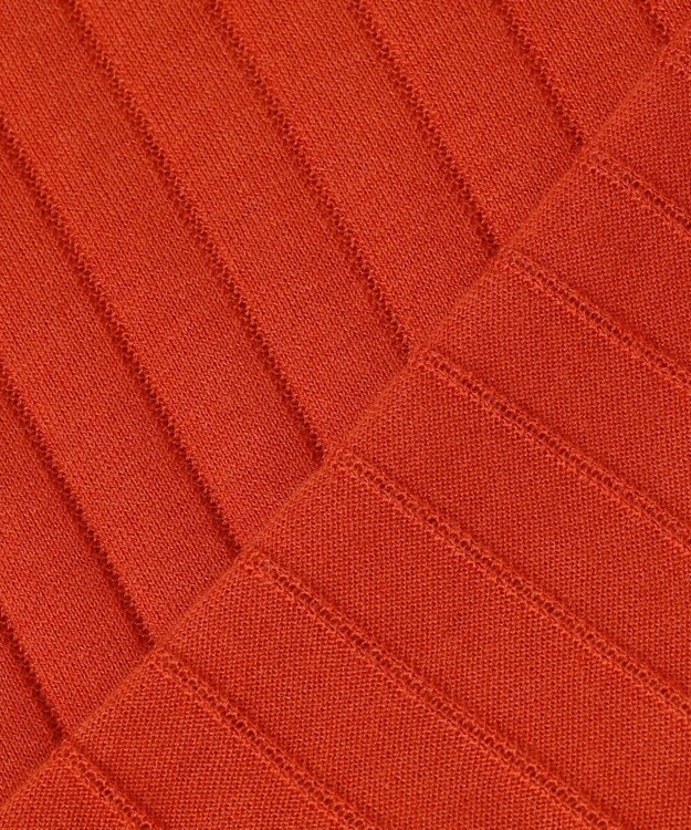 J.PRESS LADIES WORETED WOOL BLEND クルーネック ニット オレンジ系