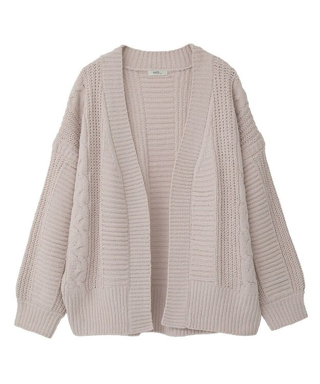 earth music&ecology マットモールカーディガン Pink